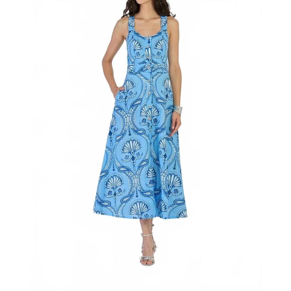 NEW BEYOND BY VERA nico dress in cabaret aqua